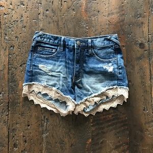 Free People Lace Trim Short